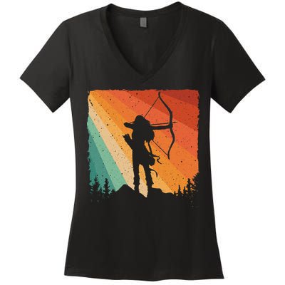 Cute Archery Design Archer Archery Lovers Women's V-Neck T-Shirt