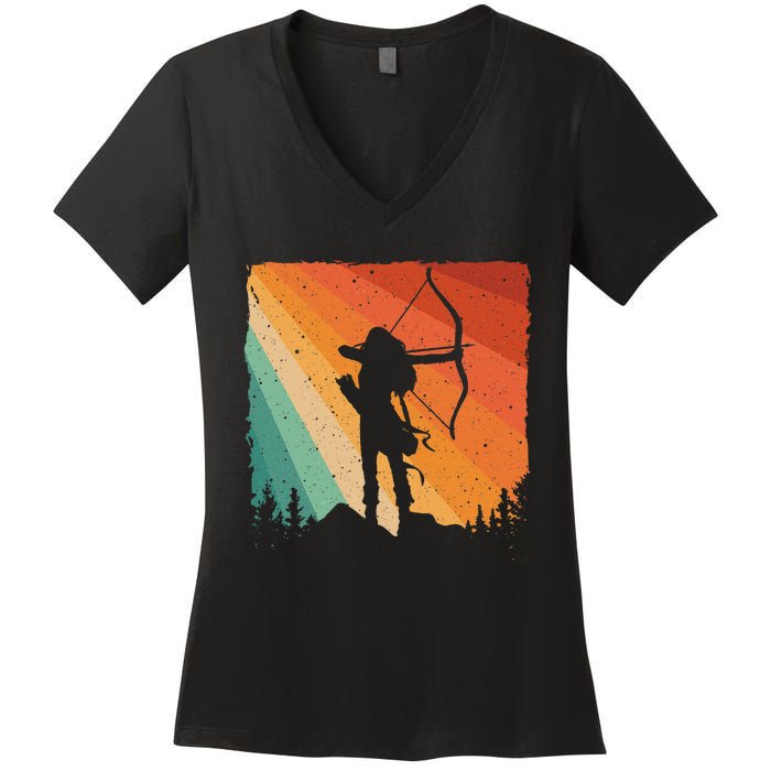 Cute Archery Design Archer Archery Lovers Women's V-Neck T-Shirt