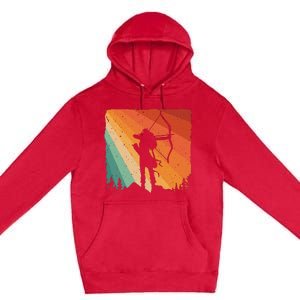 Cute Archery Design Archer Archery Lovers Premium Pullover Hoodie