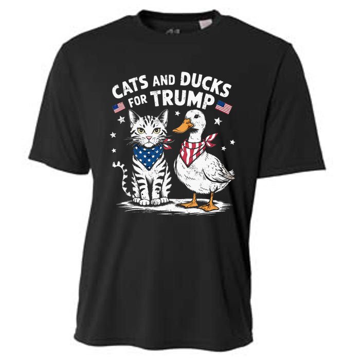 Cats And Ducks For Trump Kittens And Ducks For Trump Cooling Performance Crew T-Shirt