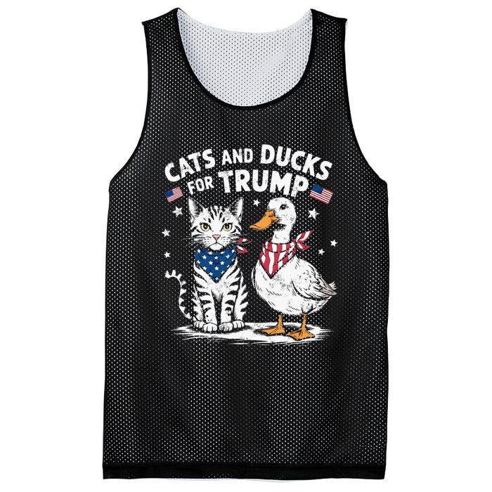 Cats And Ducks For Trump Kittens And Ducks For Trump Mesh Reversible Basketball Jersey Tank