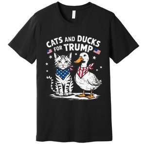 Cats And Ducks For Trump Kittens And Ducks For Trump Premium T-Shirt