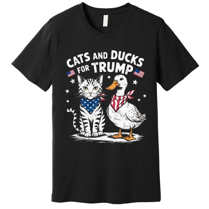 Cats And Ducks For Trump Kittens And Ducks For Trump Premium T-Shirt