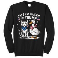 Cats And Ducks For Trump Kittens And Ducks For Trump Tall Sweatshirt