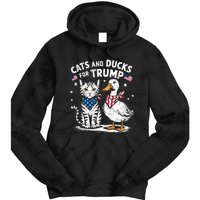 Cats And Ducks For Trump Kittens And Ducks For Trump Tie Dye Hoodie