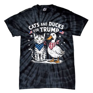 Cats And Ducks For Trump Kittens And Ducks For Trump Tie-Dye T-Shirt