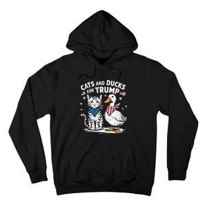 Cats And Ducks For Trump Kittens And Ducks For Trump Tall Hoodie