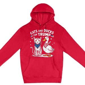 Cats And Ducks For Trump Kittens And Ducks For Trump Premium Pullover Hoodie