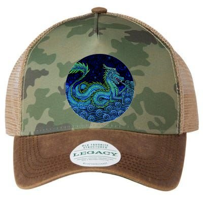 Chinese Azure Dragon Legacy Tie Dye Trucker Hat