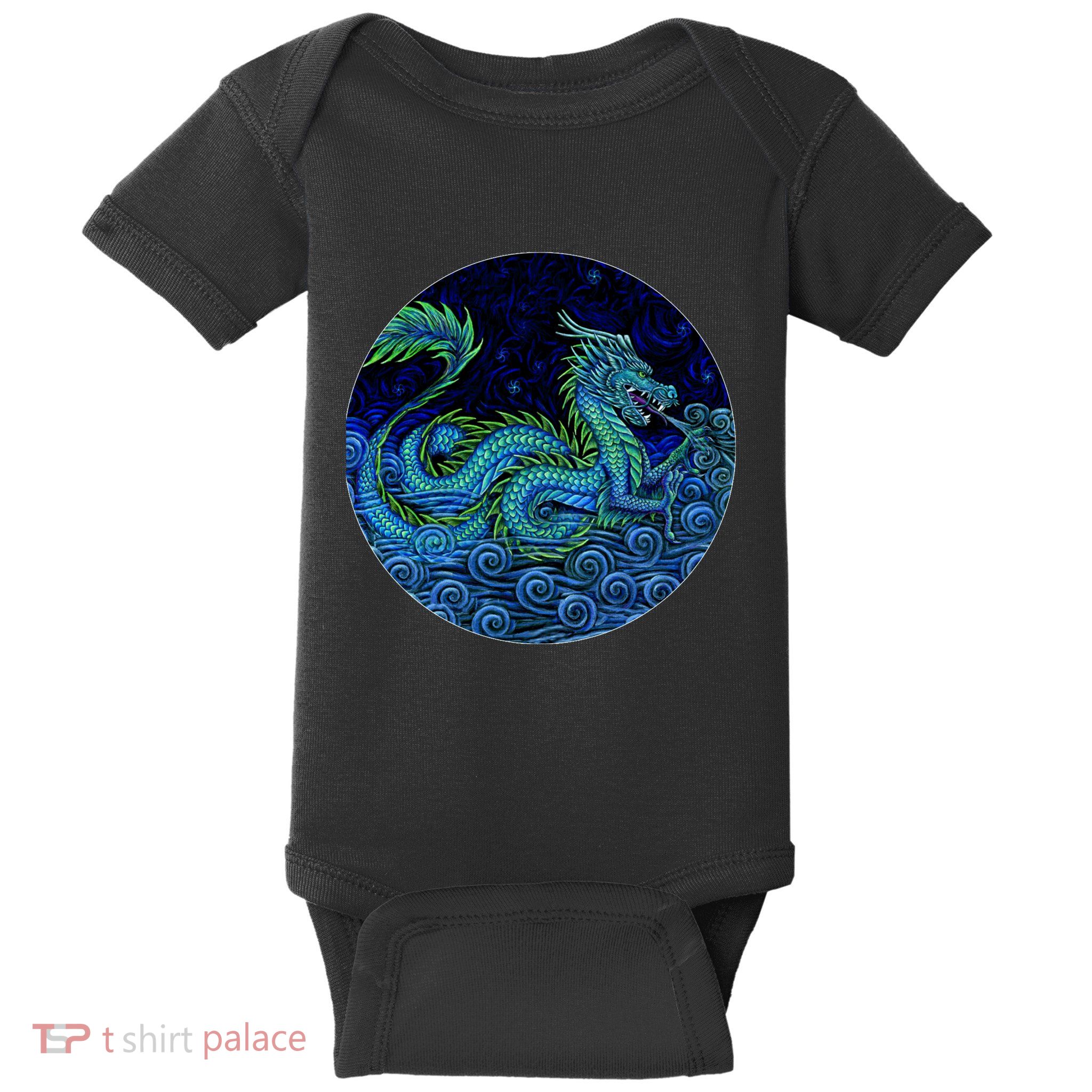 Chinese Azure Dragon Baby Bodysuit
