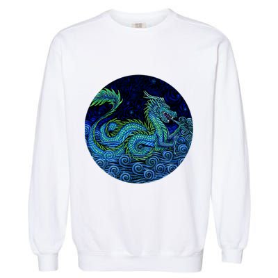 Chinese Azure Dragon Garment-Dyed Sweatshirt