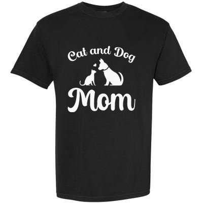 Cat and Dog Mom Kitten and Puppy Mama Garment-Dyed Heavyweight T-Shirt