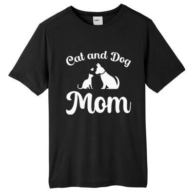 Cat and Dog Mom Kitten and Puppy Mama Tall Fusion ChromaSoft Performance T-Shirt