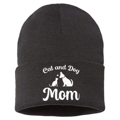 Cat and Dog Mom Kitten and Puppy Mama Sustainable Knit Beanie