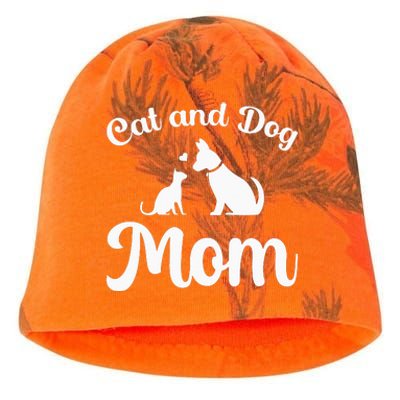 Cat and Dog Mom Kitten and Puppy Mama Kati - Camo Knit Beanie