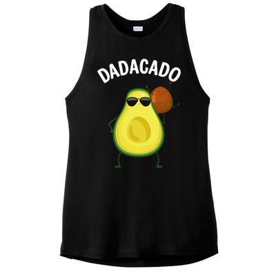 Cute Avocado Design For Dad Fruit Avocado Pear Lovers Ladies PosiCharge Tri-Blend Wicking Tank