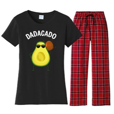 Cute Avocado Design For Dad Fruit Avocado Pear Lovers Women's Flannel Pajama Set