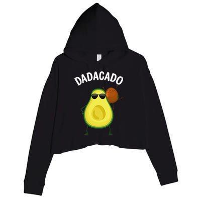 Cute Avocado Design For Dad Fruit Avocado Pear Lovers Crop Fleece Hoodie