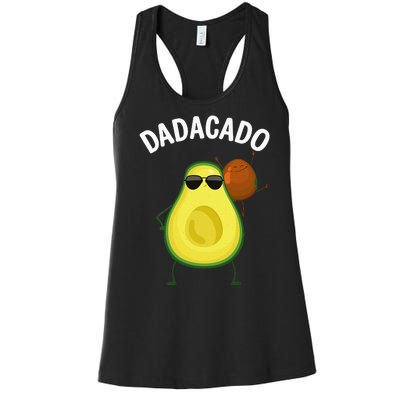 Cute Avocado Design For Dad Fruit Avocado Pear Lovers Women's Racerback Tank