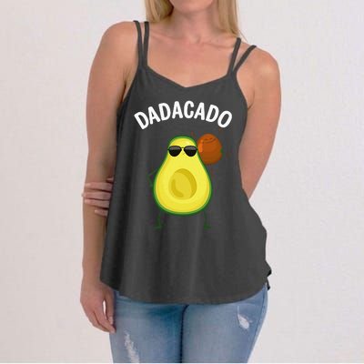 Cute Avocado Design For Dad Fruit Avocado Pear Lovers Women's Strappy Tank