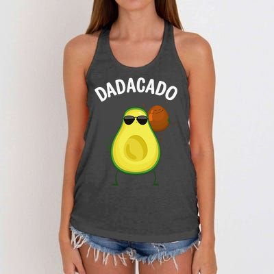 Cute Avocado Design For Dad Fruit Avocado Pear Lovers Women's Knotted Racerback Tank