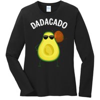 Cute Avocado Design For Dad Fruit Avocado Pear Lovers Ladies Long Sleeve Shirt