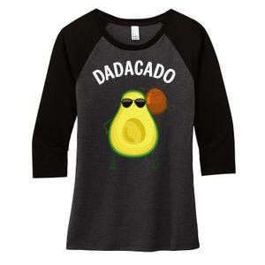 Cute Avocado Design For Dad Fruit Avocado Pear Lovers Women's Tri-Blend 3/4-Sleeve Raglan Shirt