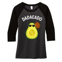 Cute Avocado Design For Dad Fruit Avocado Pear Lovers Women's Tri-Blend 3/4-Sleeve Raglan Shirt