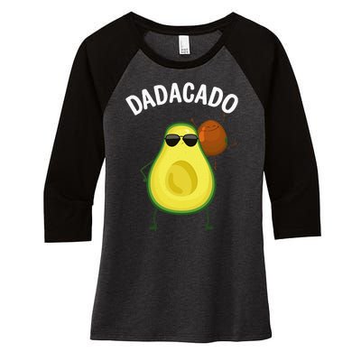 Cute Avocado Design For Dad Fruit Avocado Pear Lovers Women's Tri-Blend 3/4-Sleeve Raglan Shirt