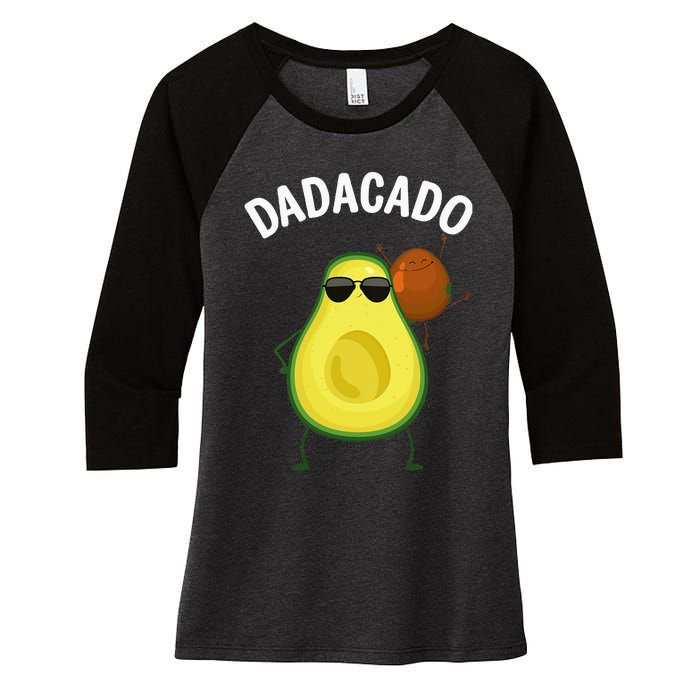 Cute Avocado Design For Dad Fruit Avocado Pear Lovers Women's Tri-Blend 3/4-Sleeve Raglan Shirt