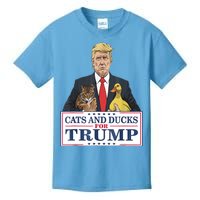 Cats And Ducks For Trump 2024 Kittens And Ducks For Trump Kids T-Shirt