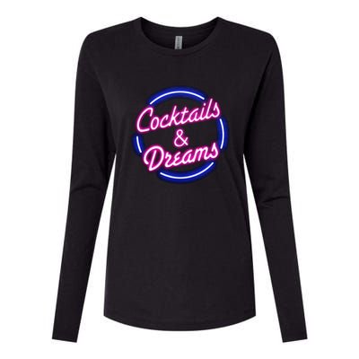 Cocktails And Dreams Womens Cotton Relaxed Long Sleeve T-Shirt