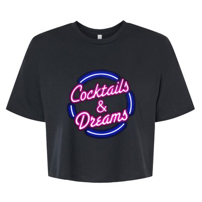 Cocktails And Dreams Bella+Canvas Jersey Crop Tee