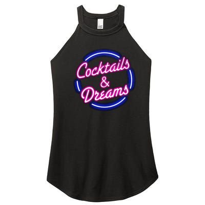 Cocktails And Dreams Women’s Perfect Tri Rocker Tank