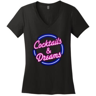 Cocktails And Dreams Women's V-Neck T-Shirt