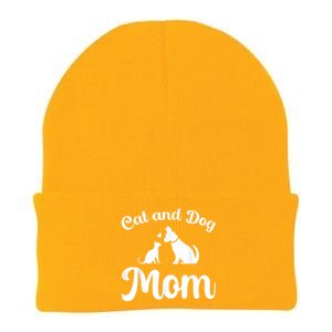 Cats And Dogs Mom Mother's Day Puppy Pets Animals Lover Knit Cap Winter Beanie