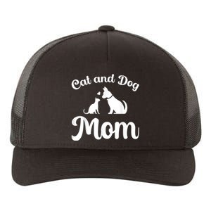 Cats And Dogs Mom Mother's Day Puppy Pets Animals Lover Yupoong Adult 5-Panel Trucker Hat