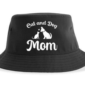 Cats And Dogs Mom Mother's Day Puppy Pets Animals Lover Sustainable Bucket Hat