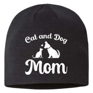 Cats And Dogs Mom Mother's Day Puppy Pets Animals Lover Sustainable Beanie