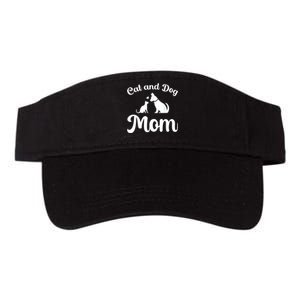 Cats And Dogs Mom Mother's Day Puppy Pets Animals Lover Valucap Bio-Washed Visor