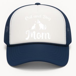 Cats And Dogs Mom Mother's Day Puppy Pets Animals Lover Trucker Hat