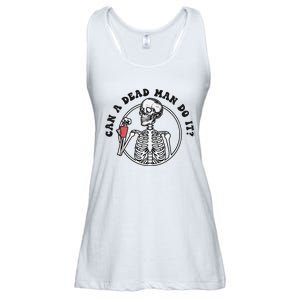 Can A Dead Man Do It Skeleton Halloween Behavior Analysis Ladies Essential Flowy Tank