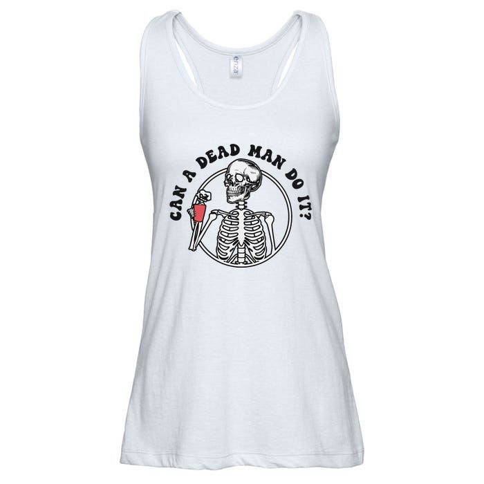 Can A Dead Man Do It Skeleton Halloween Behavior Analysis Ladies Essential Flowy Tank