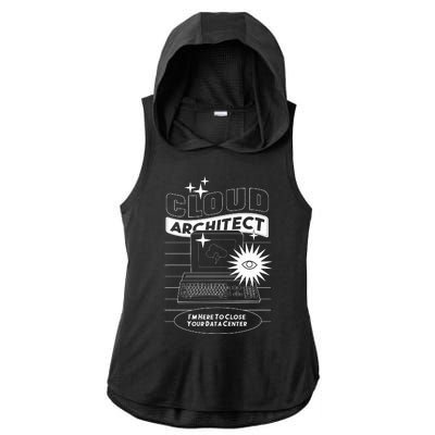 Cloud Architect Data Center Ladies PosiCharge Tri-Blend Wicking Draft Hoodie Tank