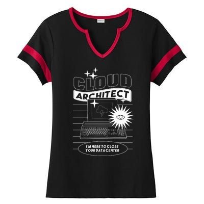 Cloud Architect Data Center Ladies Halftime Notch Neck Tee