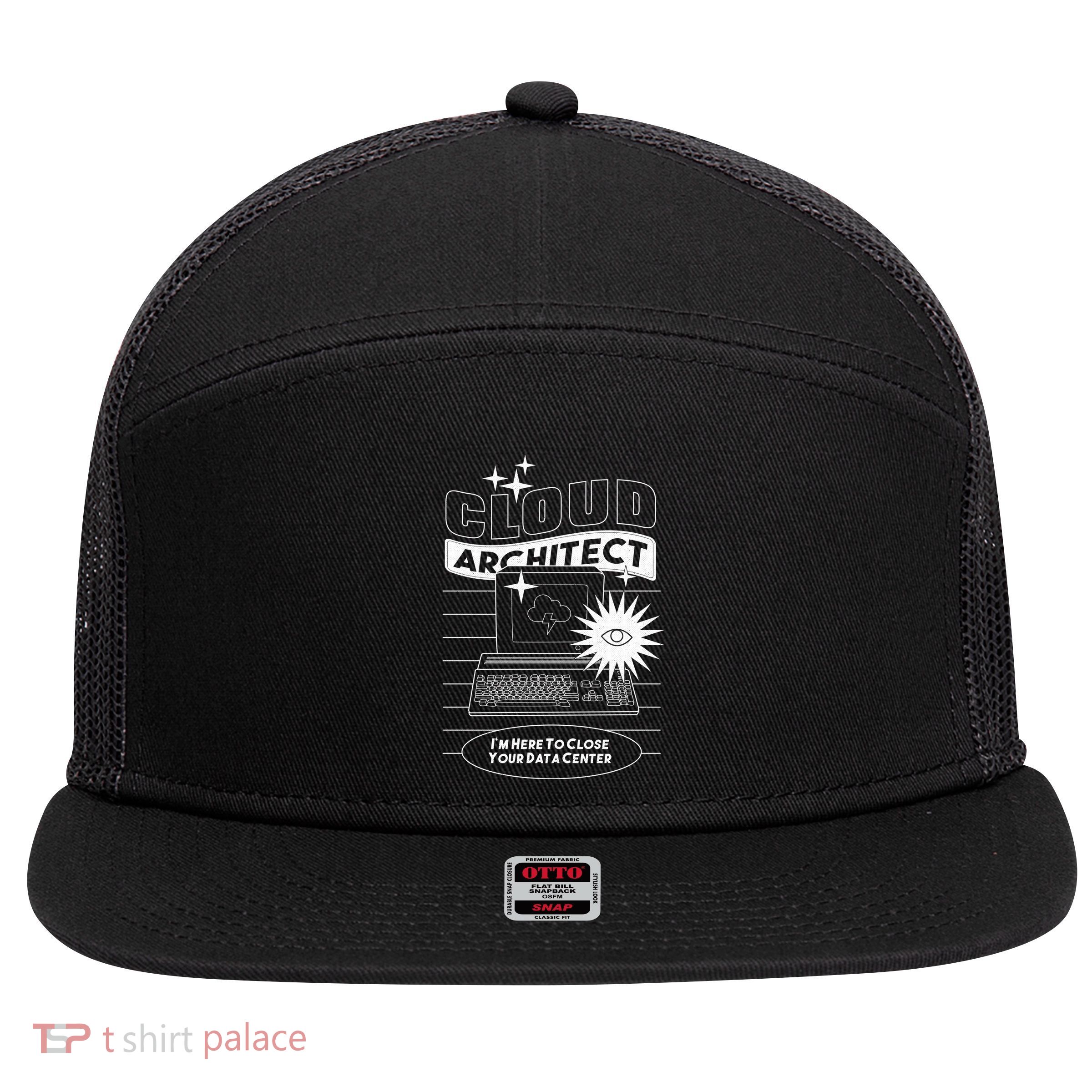 Cloud Architect Data Center 7 Panel Mesh Trucker Snapback Hat