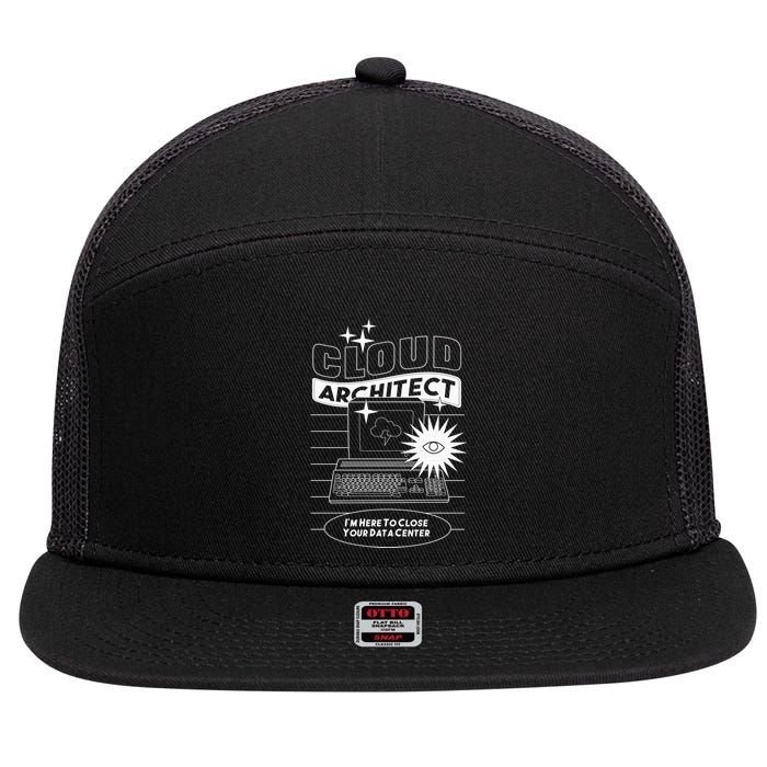 Cloud Architect Data Center 7 Panel Mesh Trucker Snapback Hat