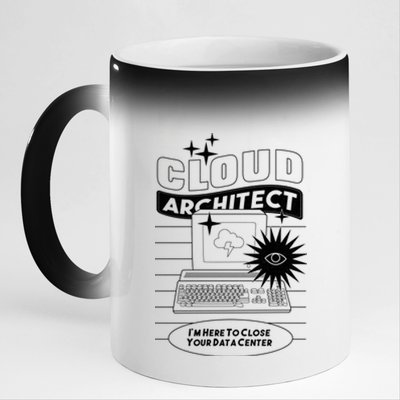 Cloud Architect Data Center 11oz Black Color Changing Mug