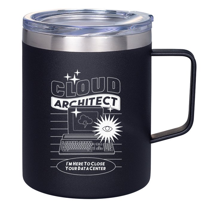 Cloud Architect Data Center 12oz Stainless Steel Coffee Mug