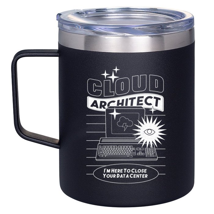 Cloud Architect Data Center 12oz Stainless Steel Coffee Mug